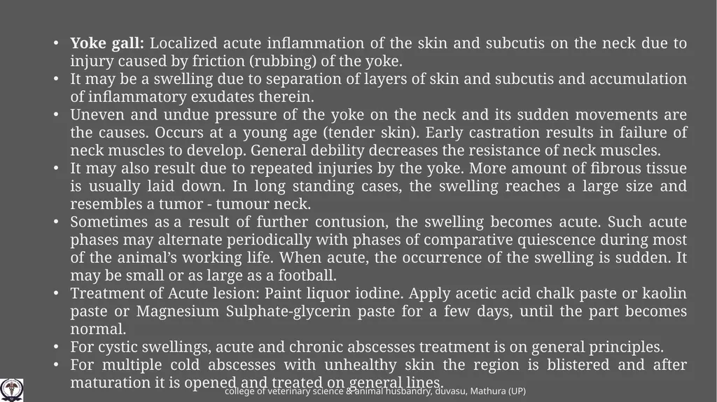 poll evil and other affections of the neck Gulshan - slide 5 of 8