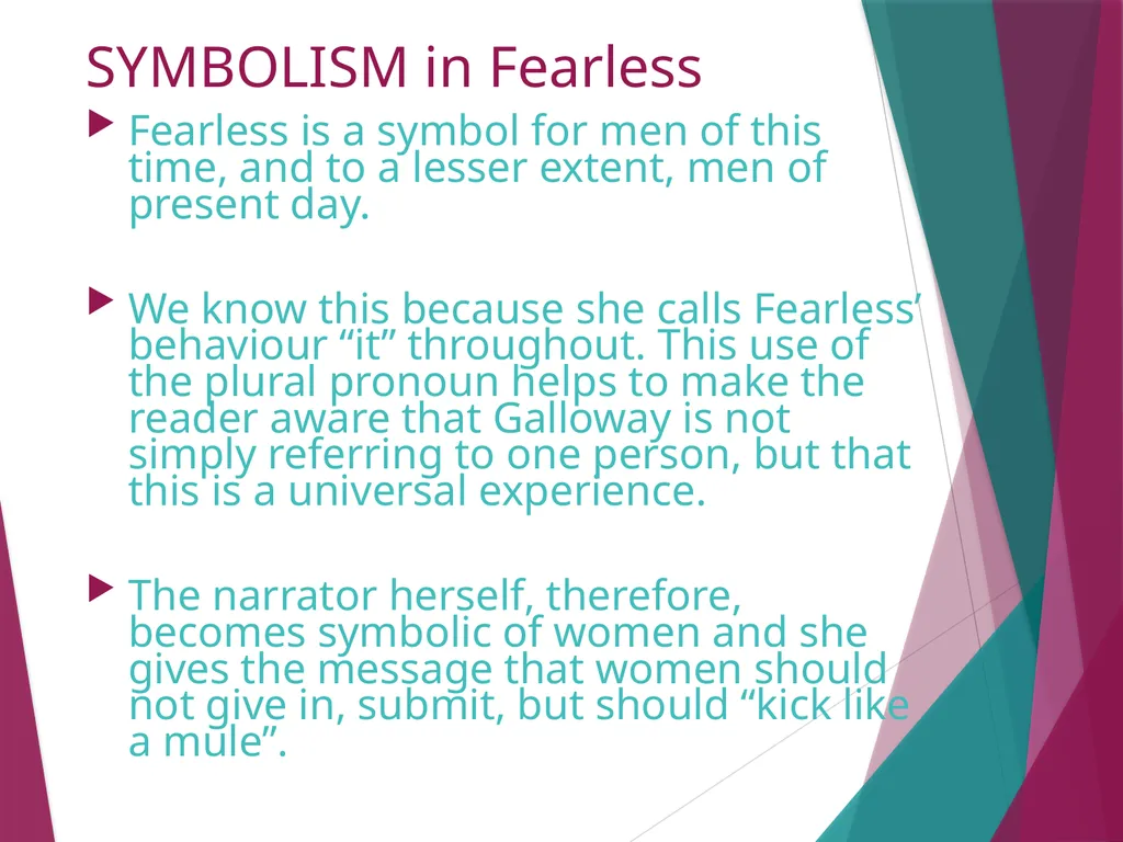 ‘Fearless’ By Janice Galloway Pre-Reading What - slide 26 of 27