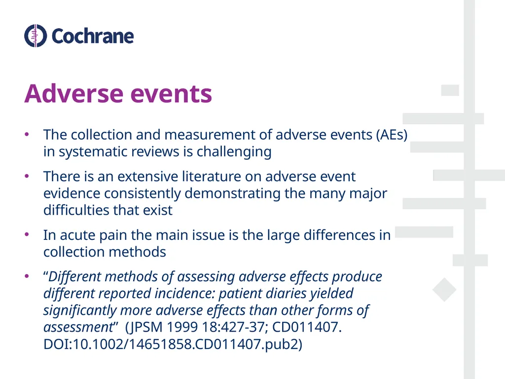 Postoperative pain Looking at outcomes Contents - slide 15 of 22