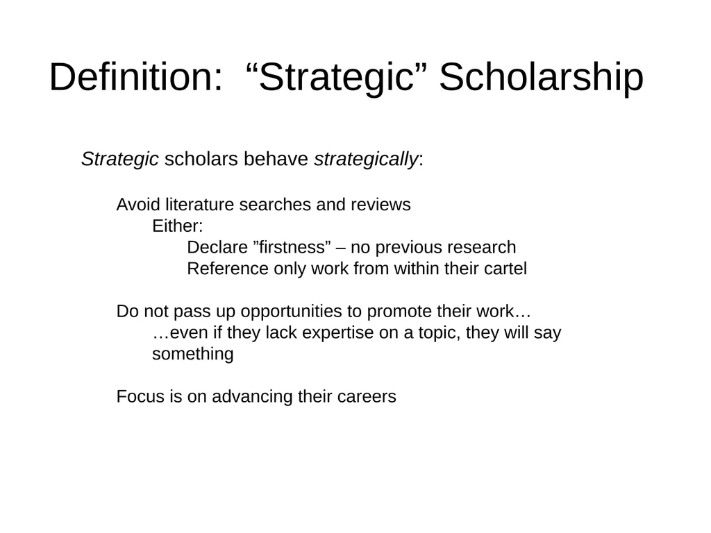 Dismissive Reviews, Citation Cartels, and the - slide 31 of 45