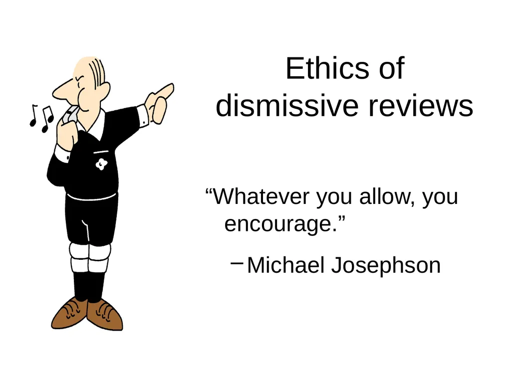 Dismissive Reviews, Citation Cartels, and the - slide 28 of 45
