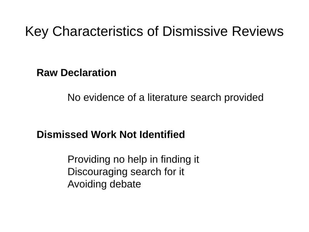 Dismissive Reviews, Citation Cartels, and the - slide 25 of 45