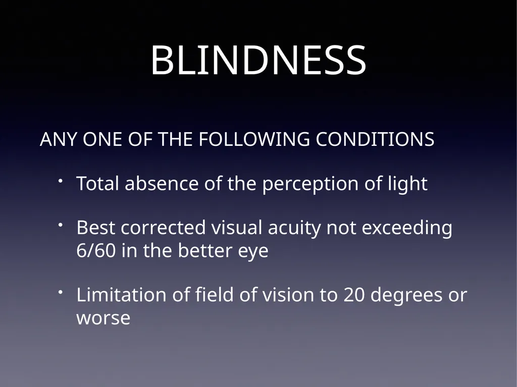 VISUAL DISABILITY DR. J.K. CHOUHAN Sr. PROF AND - slide 2 of 5