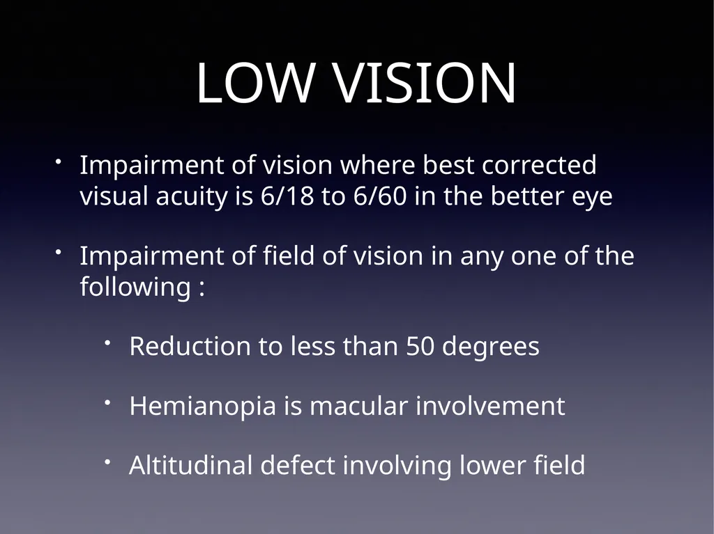 VISUAL DISABILITY DR. J.K. CHOUHAN Sr. PROF AND - slide 3 of 5