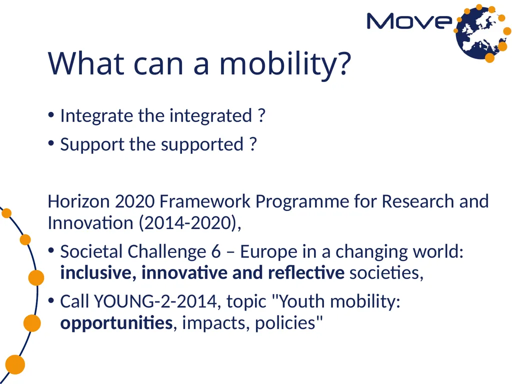 MOVE in dialogue: first research results Emilia - slide 15 of 18