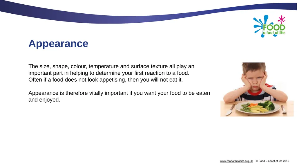 The senses and food Which senses do we use? A - slide 3 of 16