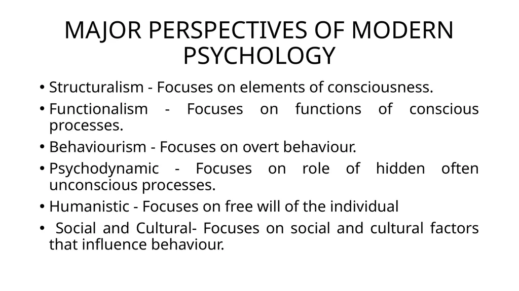 DEFINITION, SUBJECT MATTER AND ROOTS OF PSYCHOLOGY - slide 12 of 15