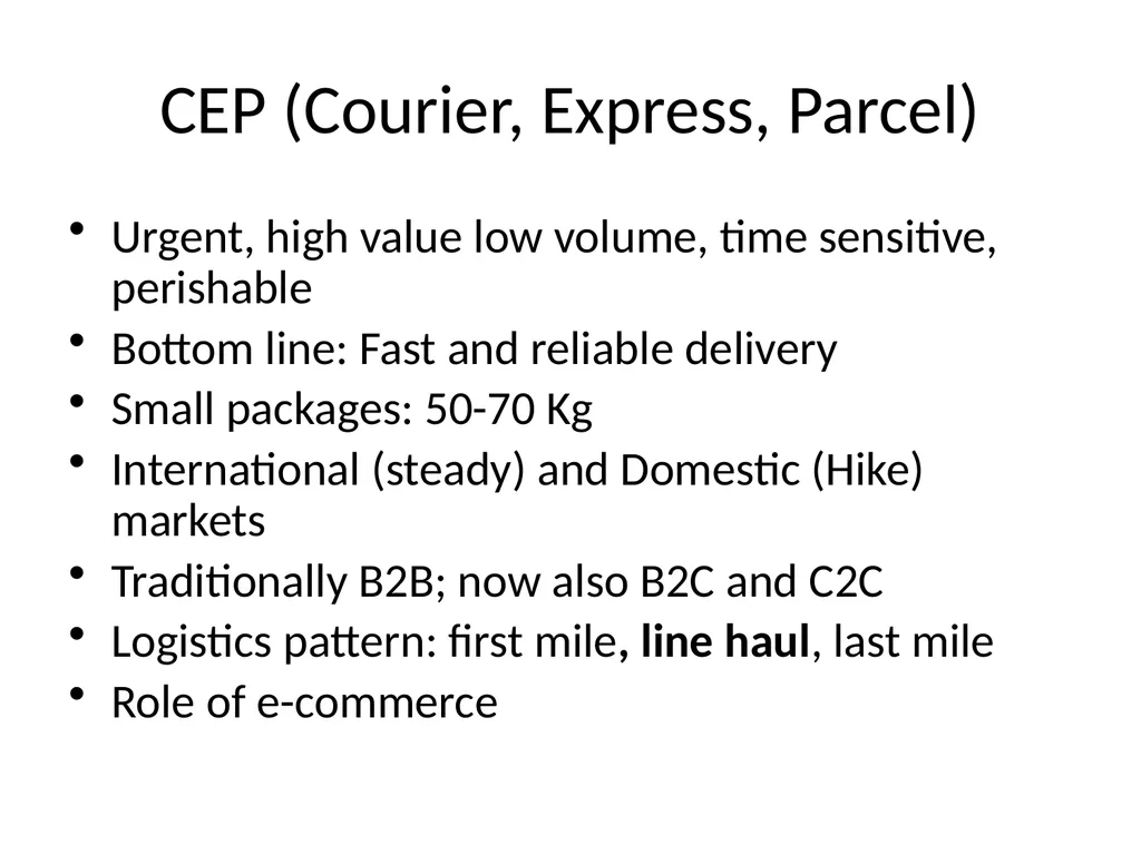 Indian Railways Parcel Business CEP B2C E-Commerce - slide 21 of 44
