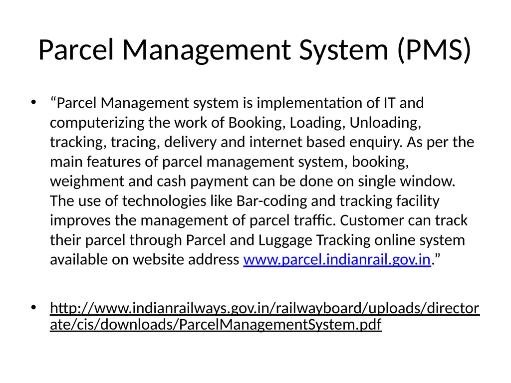 Indian Railways Parcel Business CEP B2C E-Commerce - slide 7 of 44