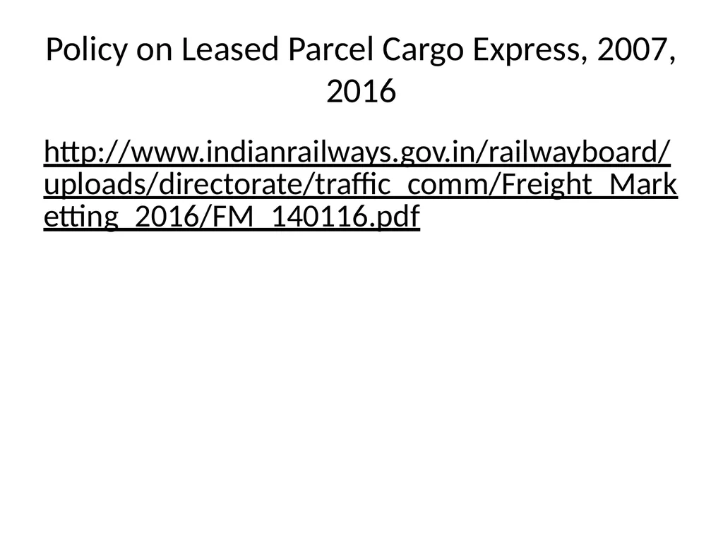 Indian Railways Parcel Business CEP B2C E-Commerce - slide 10 of 44