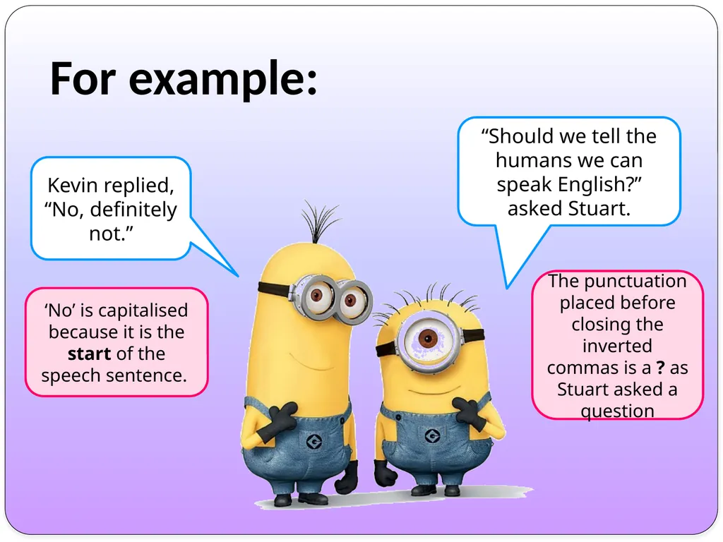 WALT: Distinguish between direct and reported - slide 5 of 22