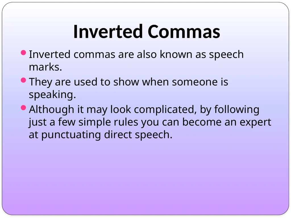 WALT: Distinguish between direct and reported - slide 3 of 22