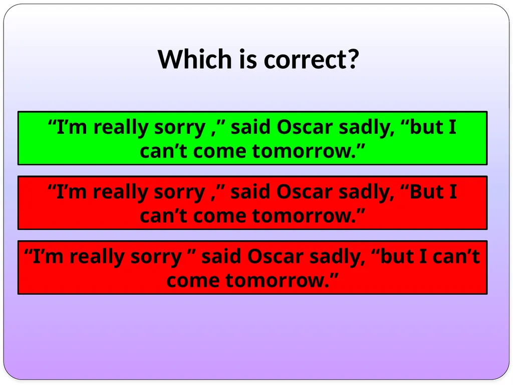 WALT: Distinguish between direct and reported - slide 22 of 22