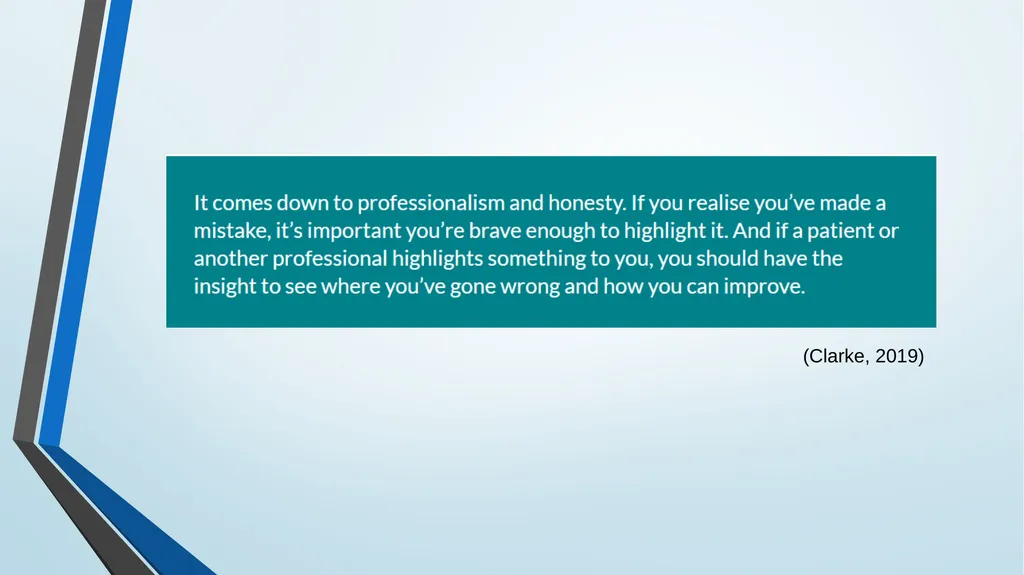 Being open and honest when things go wrong - slide 22 of 26