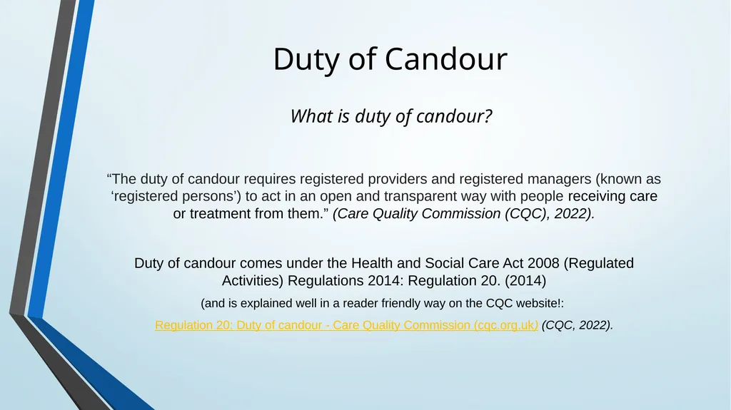 Being open and honest when things go wrong - slide 9 of 26