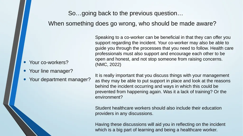 Being open and honest when things go wrong - slide 12 of 26