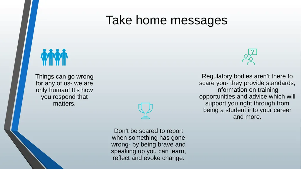 Being open and honest when things go wrong - slide 24 of 26
