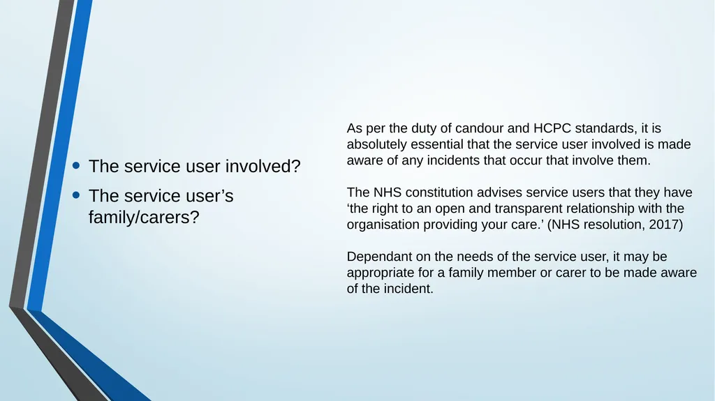 Being open and honest when things go wrong - slide 13 of 26
