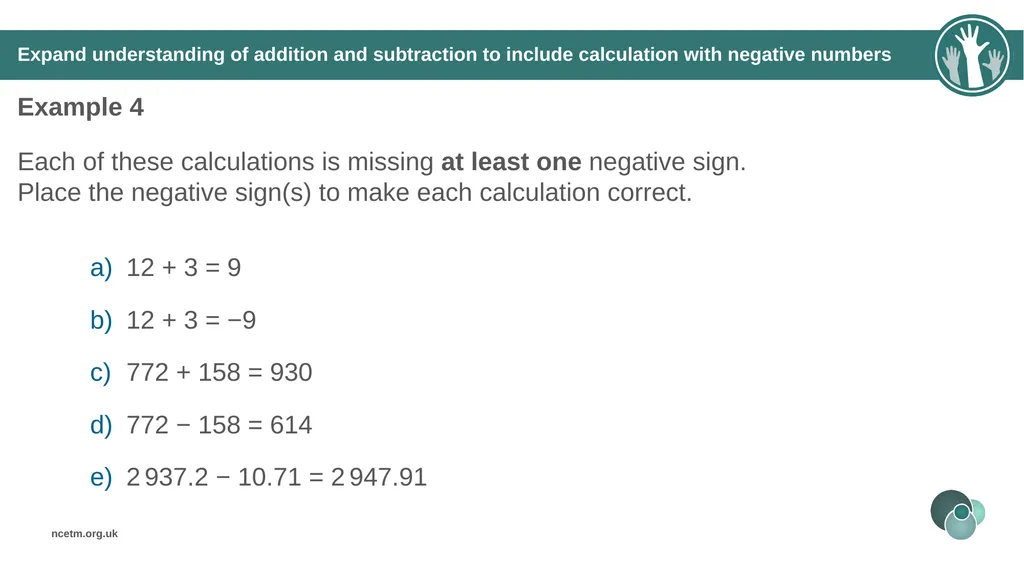 Additive structures for positive and negative - slide 23 of 37