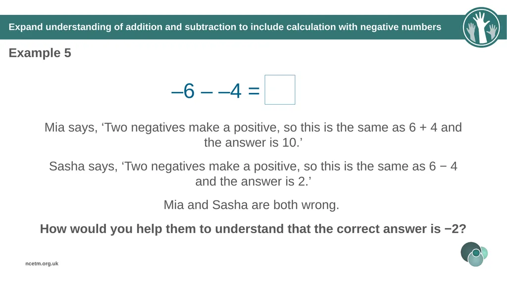 Additive structures for positive and negative - slide 25 of 37