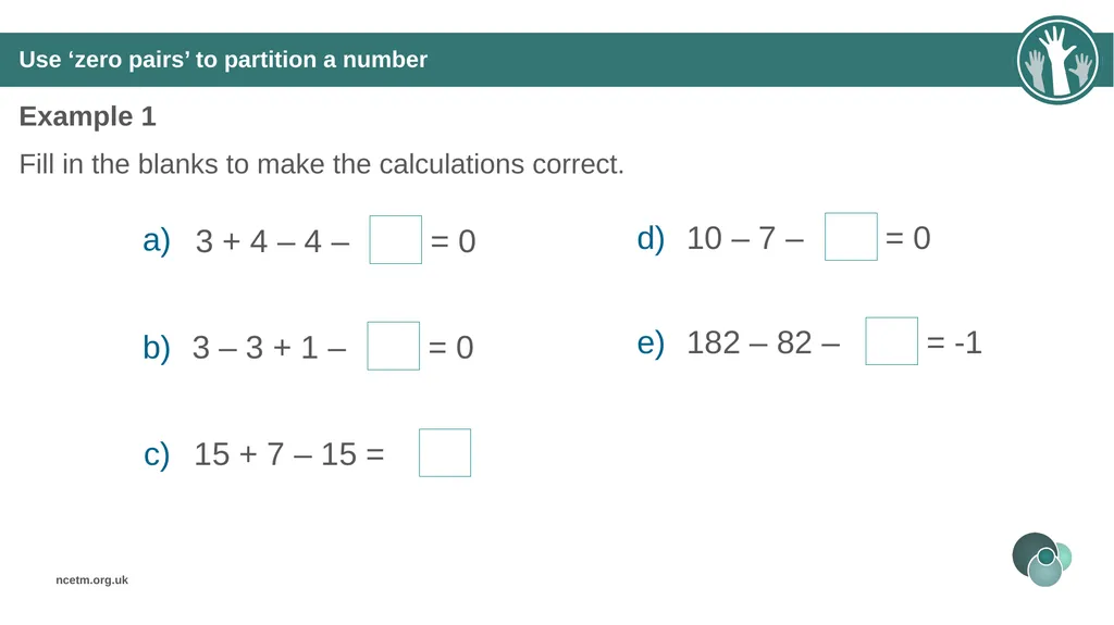 Additive structures for positive and negative - slide 14 of 37