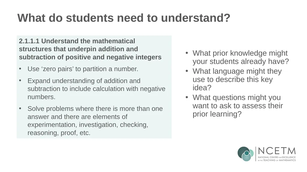 Additive structures for positive and negative - slide 6 of 37