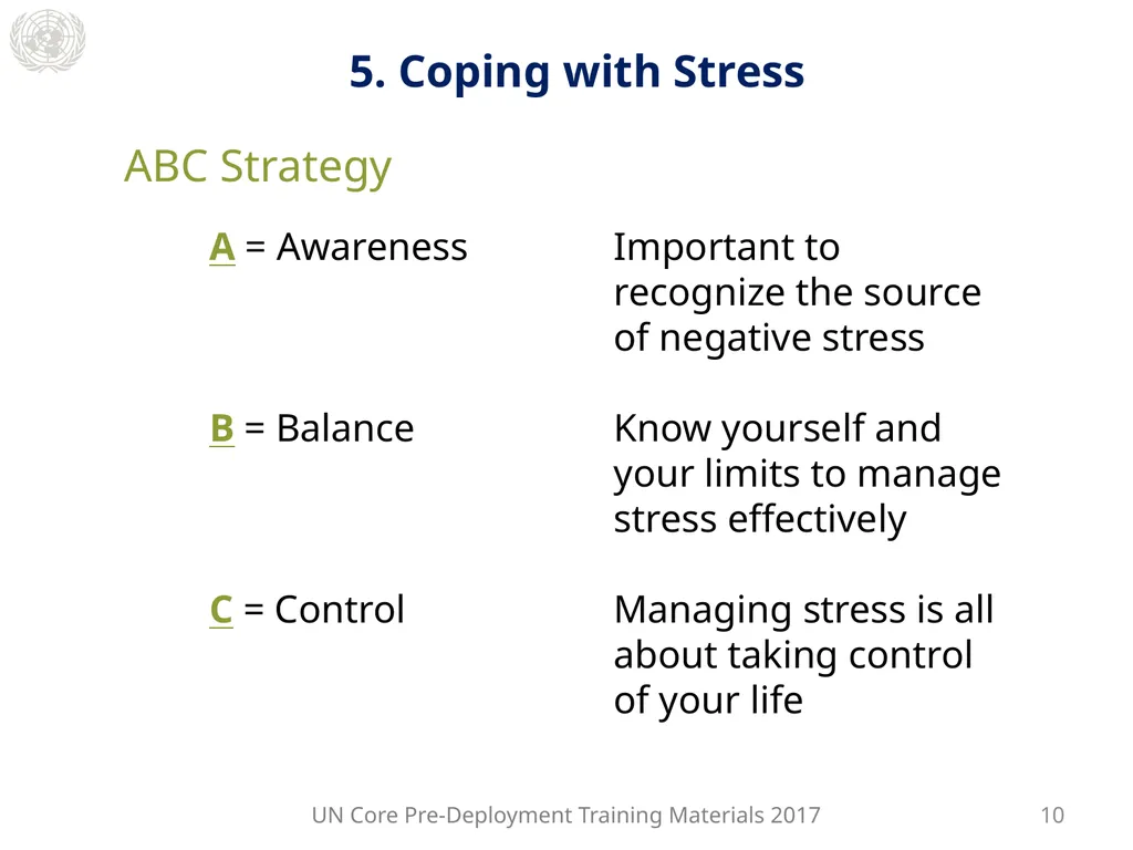 Module 3: Individual Peacekeeping Personnel - slide 16 of 22