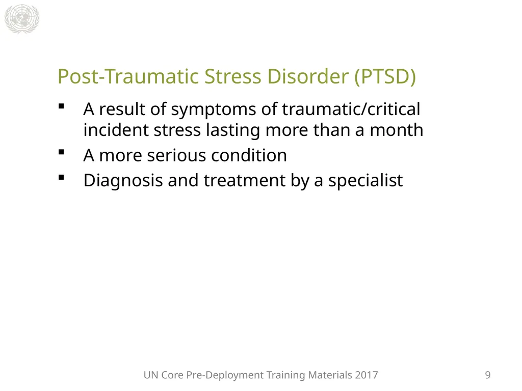 Module 3: Individual Peacekeeping Personnel - slide 14 of 22