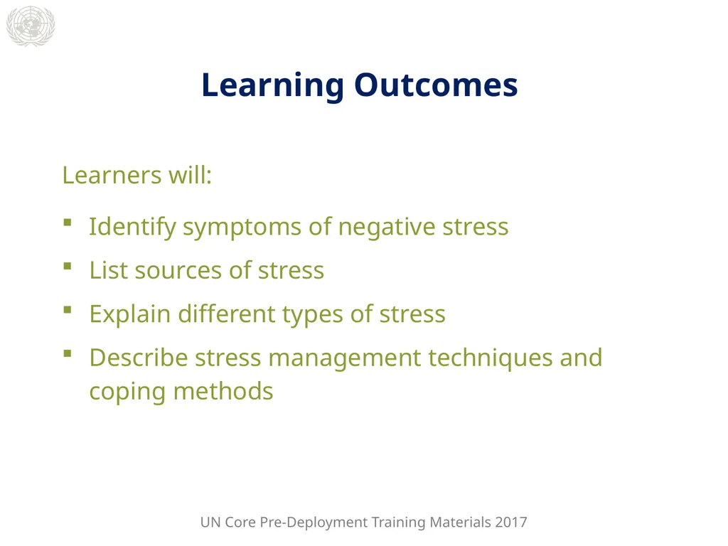 Module 3: Individual Peacekeeping Personnel - slide 3 of 22