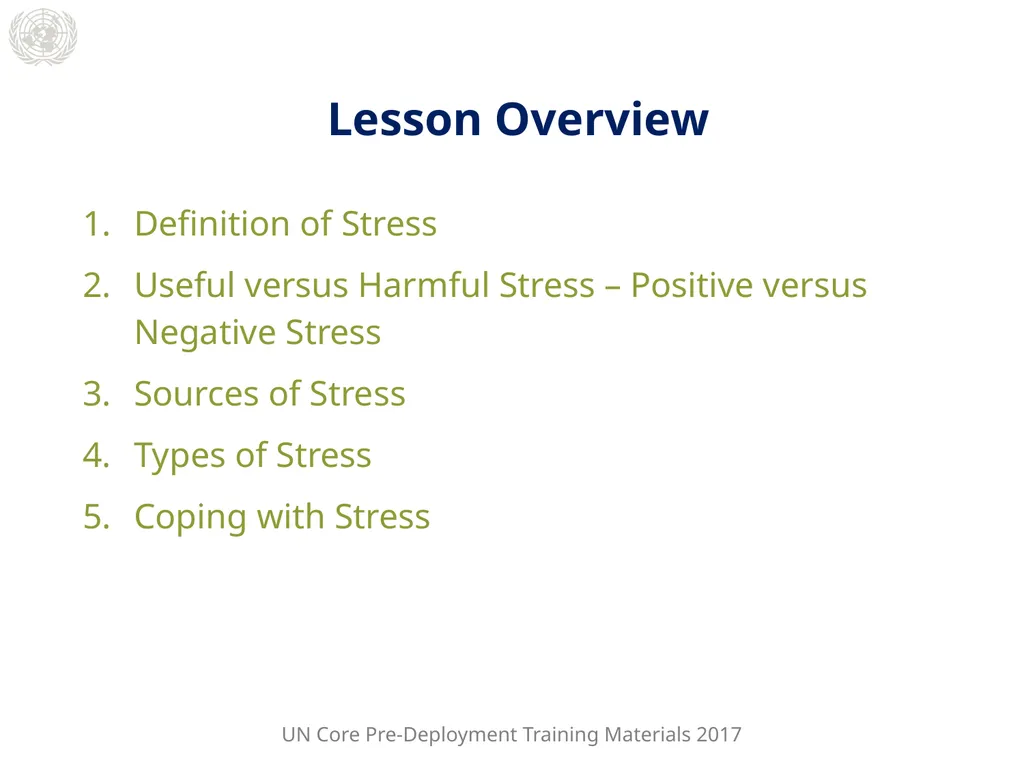 Module 3: Individual Peacekeeping Personnel - slide 4 of 22