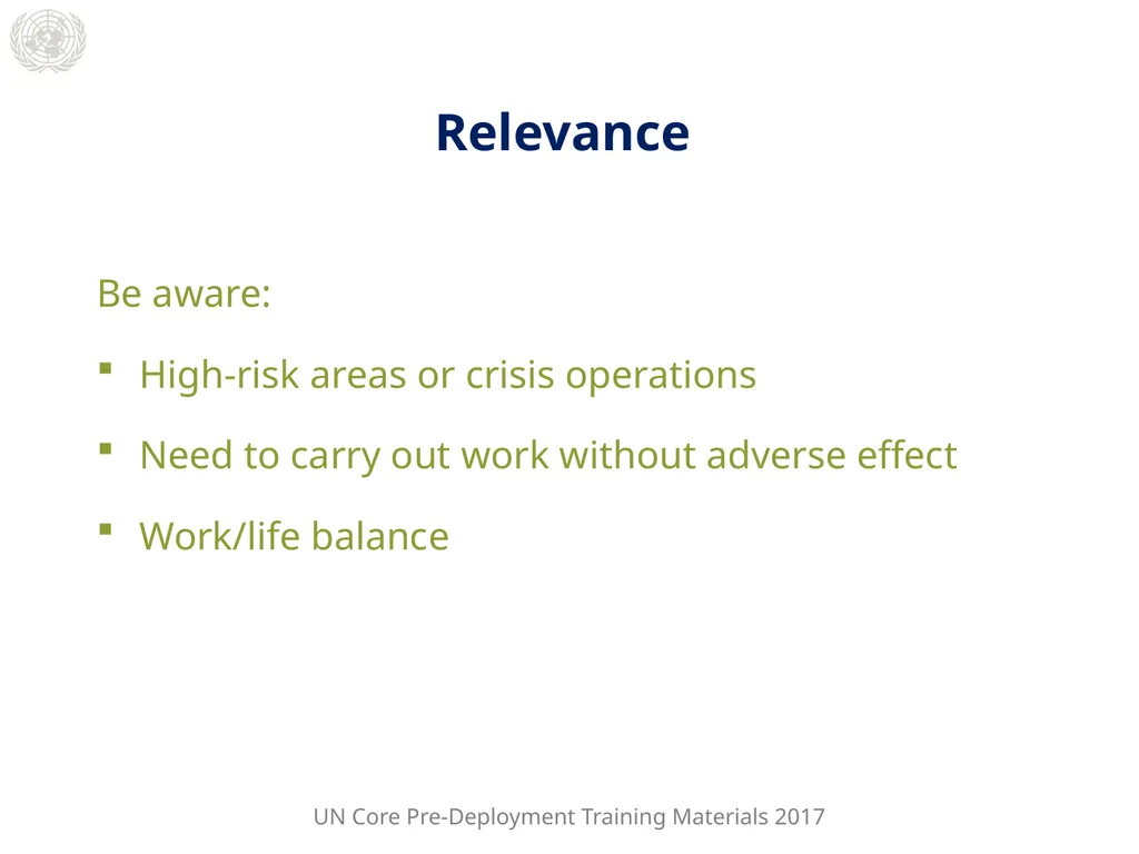 Module 3: Individual Peacekeeping Personnel - slide 2 of 22