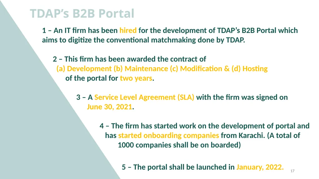 TDAP’s Initiatives on E-Commerce 1 Amazon Training - slide 17 of 23