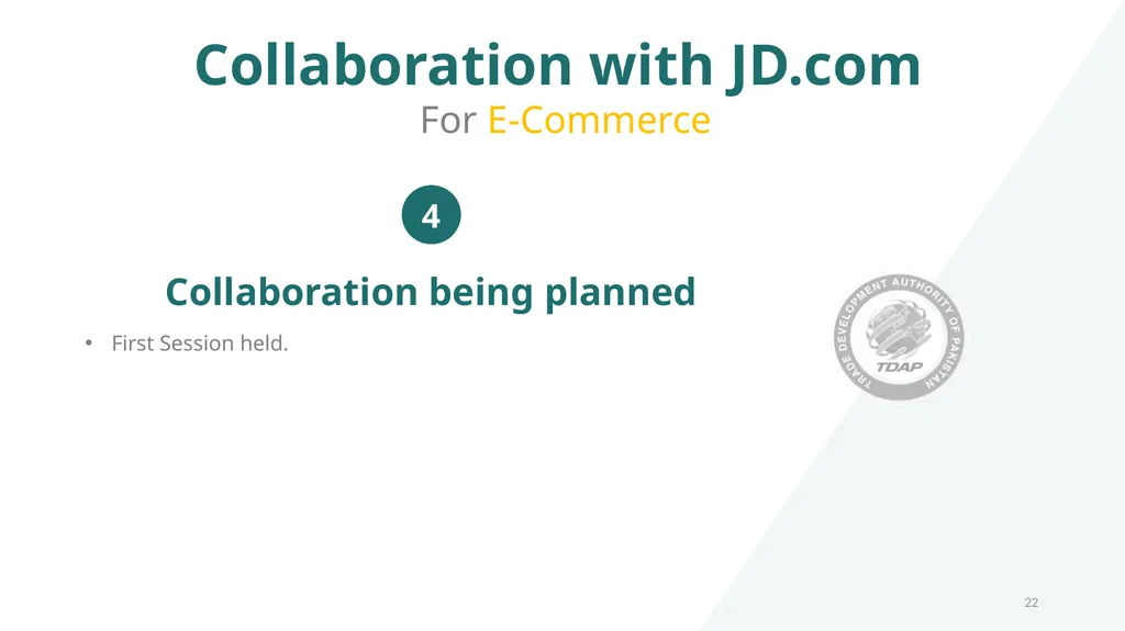 TDAP’s Initiatives on E-Commerce 1 Amazon Training - slide 22 of 23