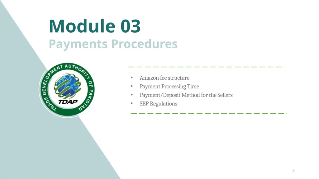 TDAP’s Initiatives on E-Commerce 1 Amazon Training - slide 6 of 23