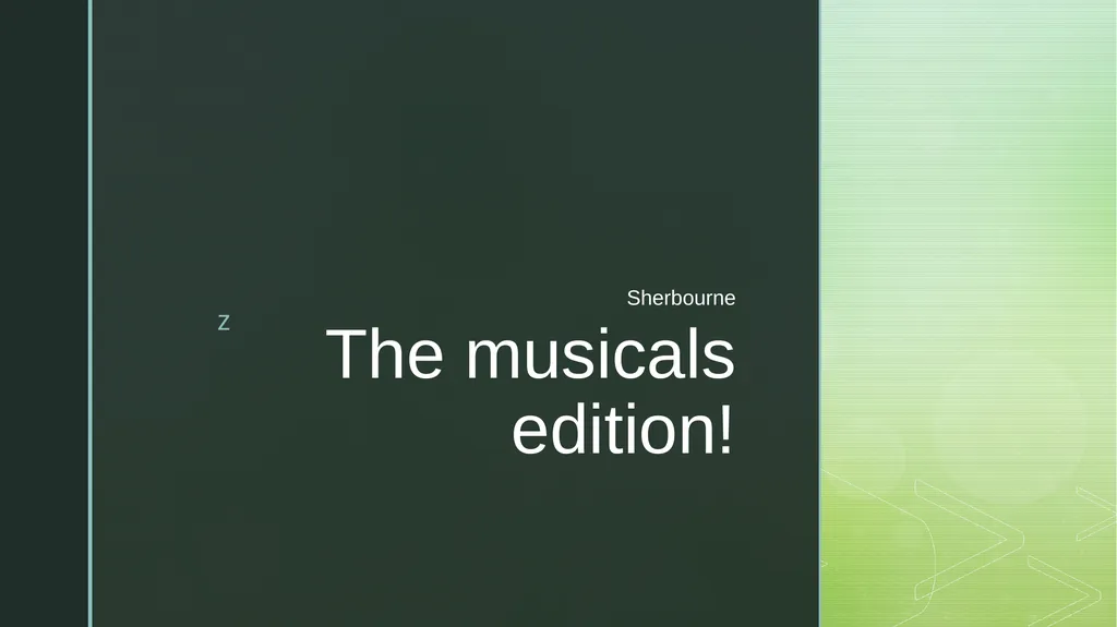The musicals edition! Sherbourne z Peter Pan - slide 1 of 11