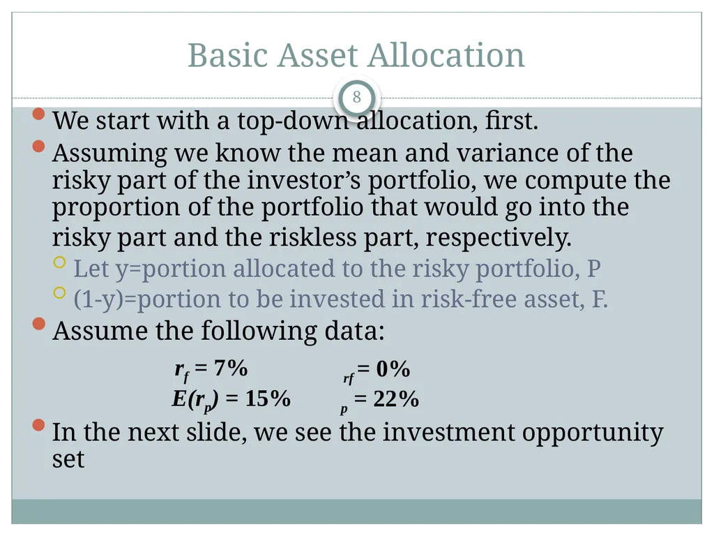 Risk Aversion and Capital Allocation to Risky - slide 8 of 18