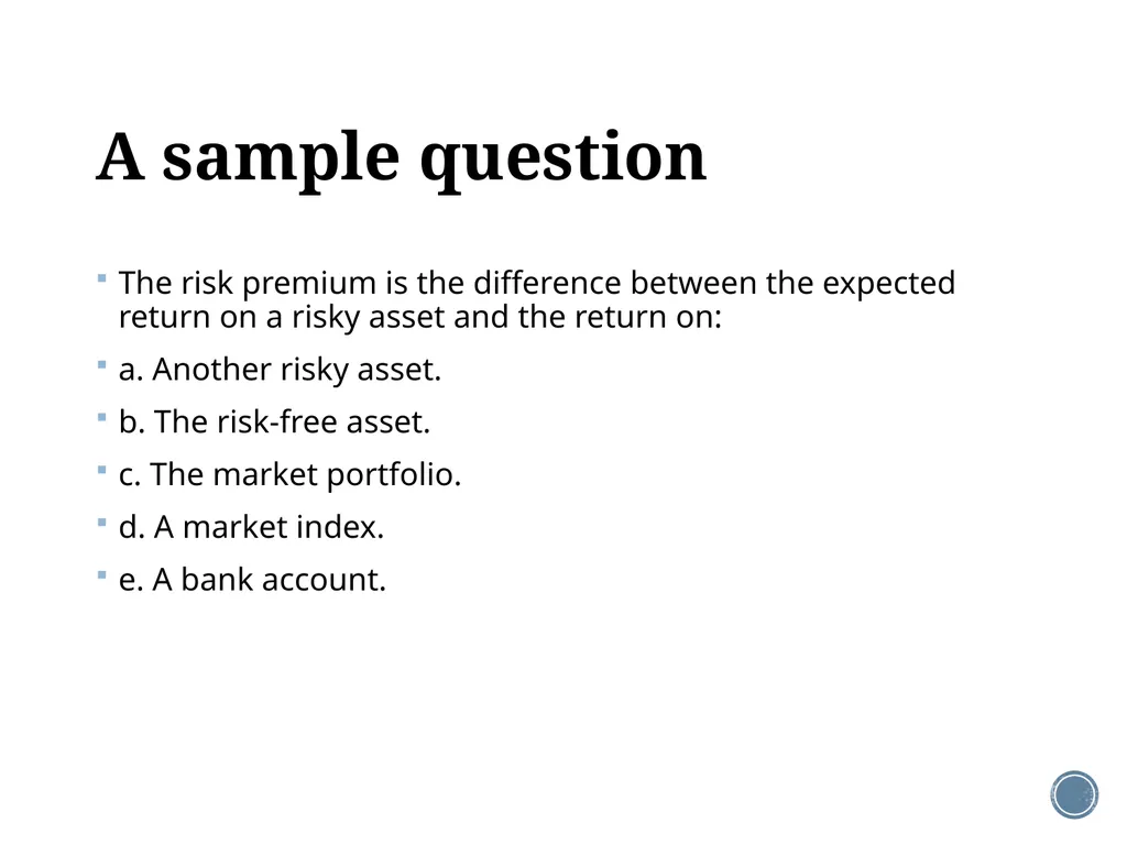 Chapter 11: The CAPM Corporate Finance Outline - slide 48 of 51