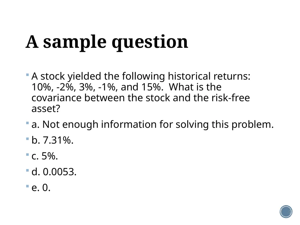 Chapter 11: The CAPM Corporate Finance Outline - slide 49 of 51