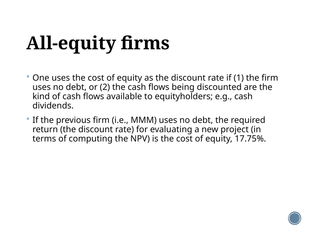 Chapter 11: The CAPM Corporate Finance Outline - slide 43 of 51
