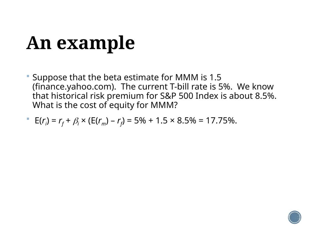 Chapter 11: The CAPM Corporate Finance Outline - slide 41 of 51