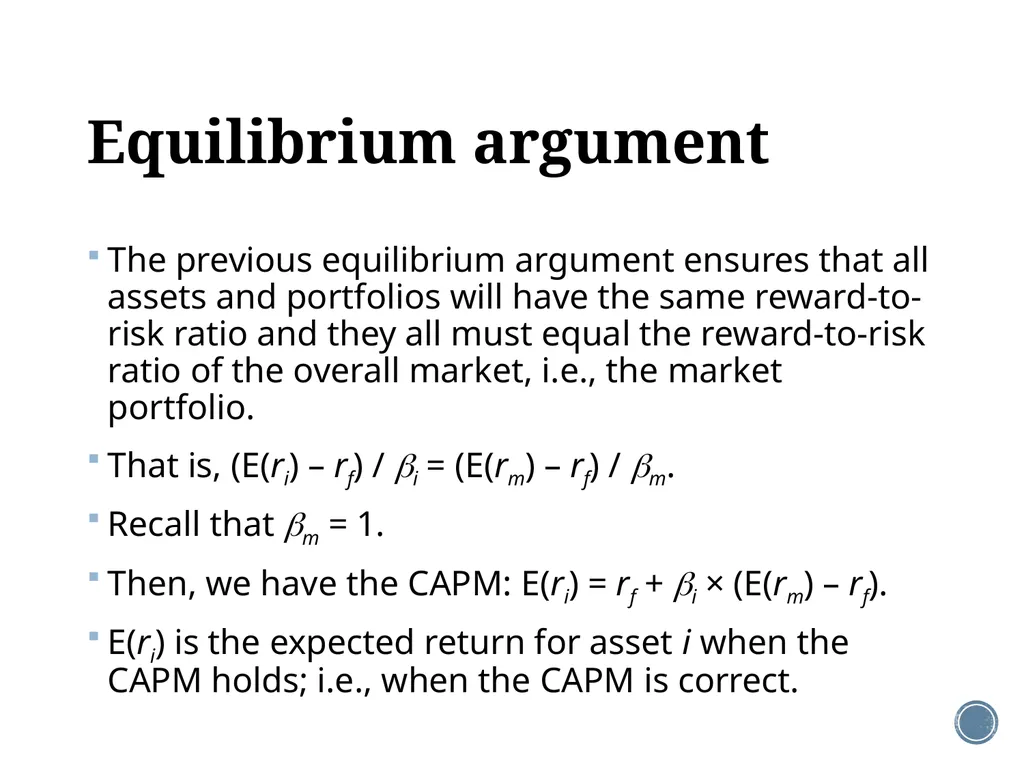 Chapter 11: The CAPM Corporate Finance Outline - slide 38 of 51