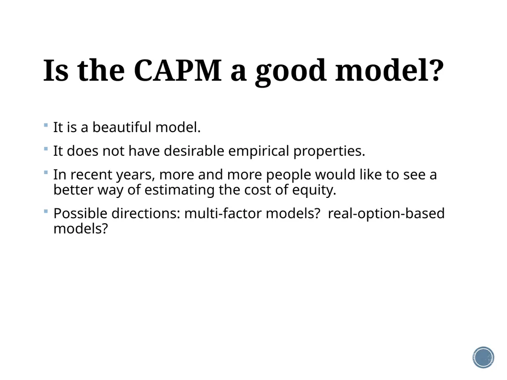 Chapter 11: The CAPM Corporate Finance Outline - slide 47 of 51