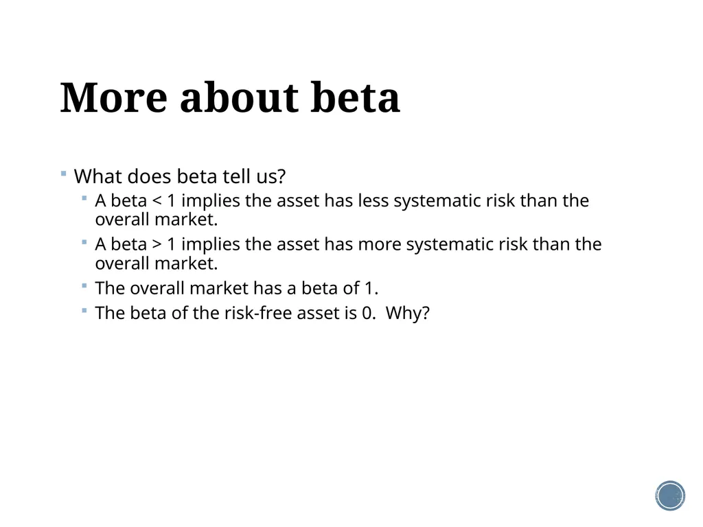 Chapter 11: The CAPM Corporate Finance Outline - slide 32 of 51