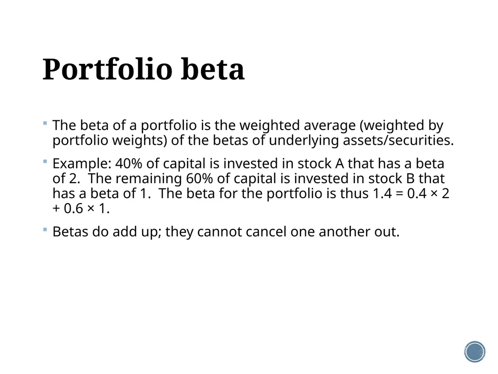 Chapter 11: The CAPM Corporate Finance Outline - slide 42 of 51