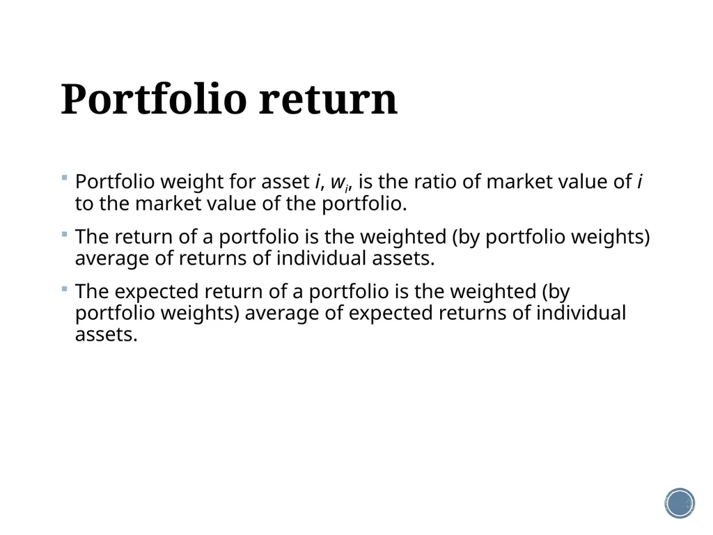 Chapter 11: The CAPM Corporate Finance Outline - slide 9 of 51