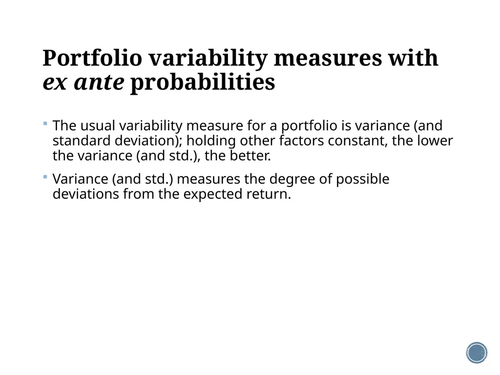 Chapter 11: The CAPM Corporate Finance Outline - slide 5 of 51