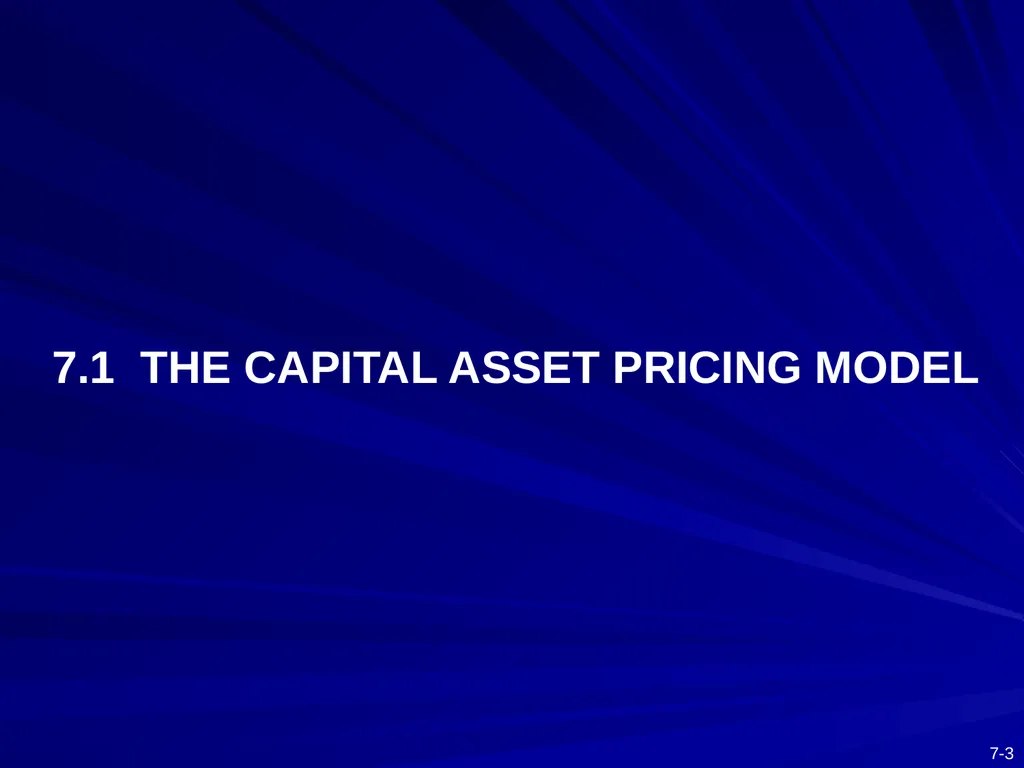 Capital Asset Pricing Model and Arbitrage Pricing - slide 3 of 52
