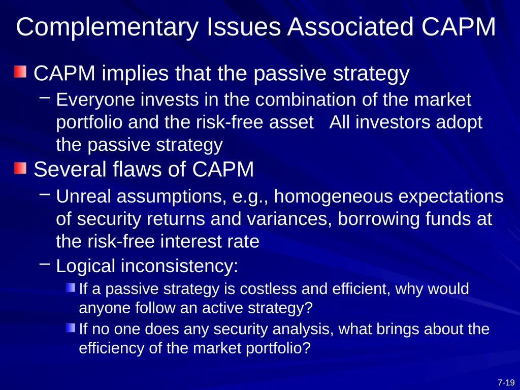 Capital Asset Pricing Model and Arbitrage Pricing - slide 19 of 52