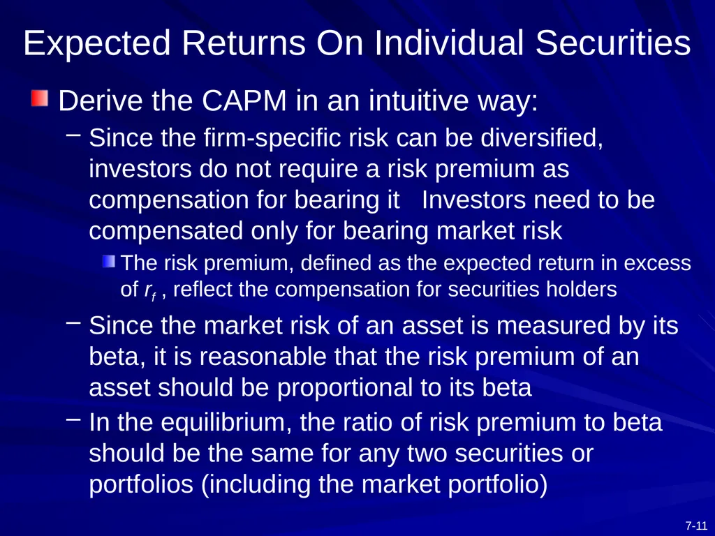 Capital Asset Pricing Model and Arbitrage Pricing - slide 11 of 52