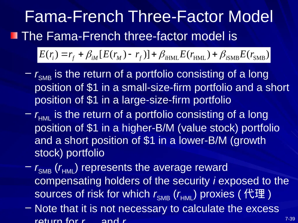 Capital Asset Pricing Model and Arbitrage Pricing - slide 39 of 52